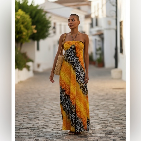 Mesmera maxi Halter Dress Lg - Picture 2 of 9